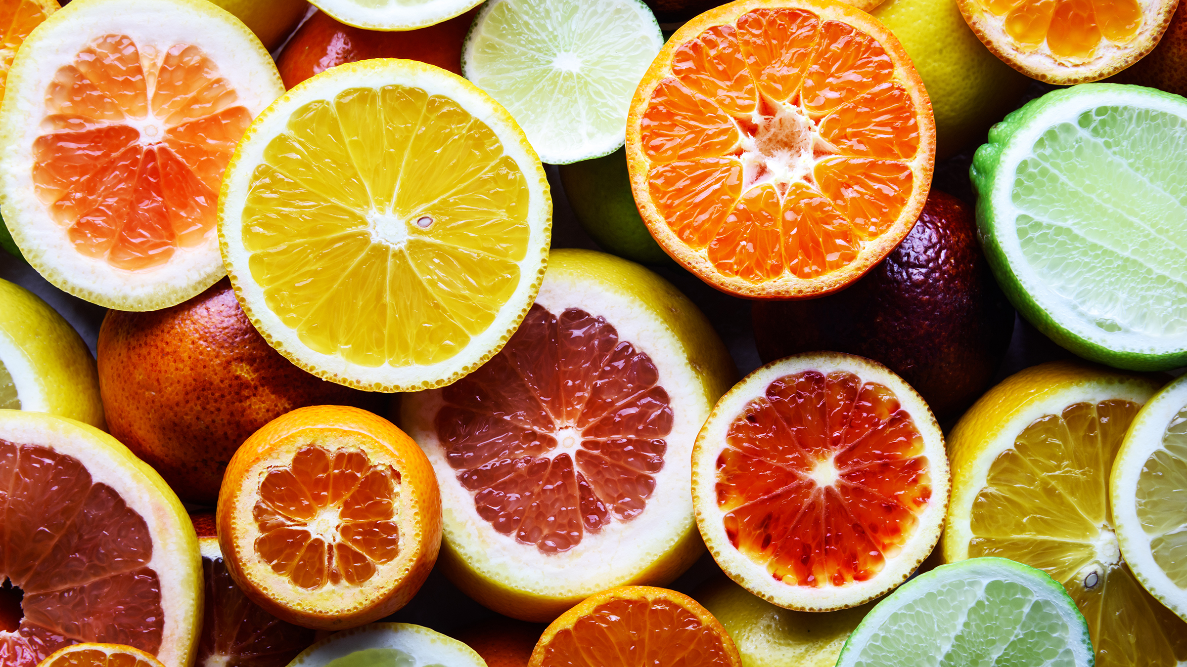 Close-up of sliced citrus
