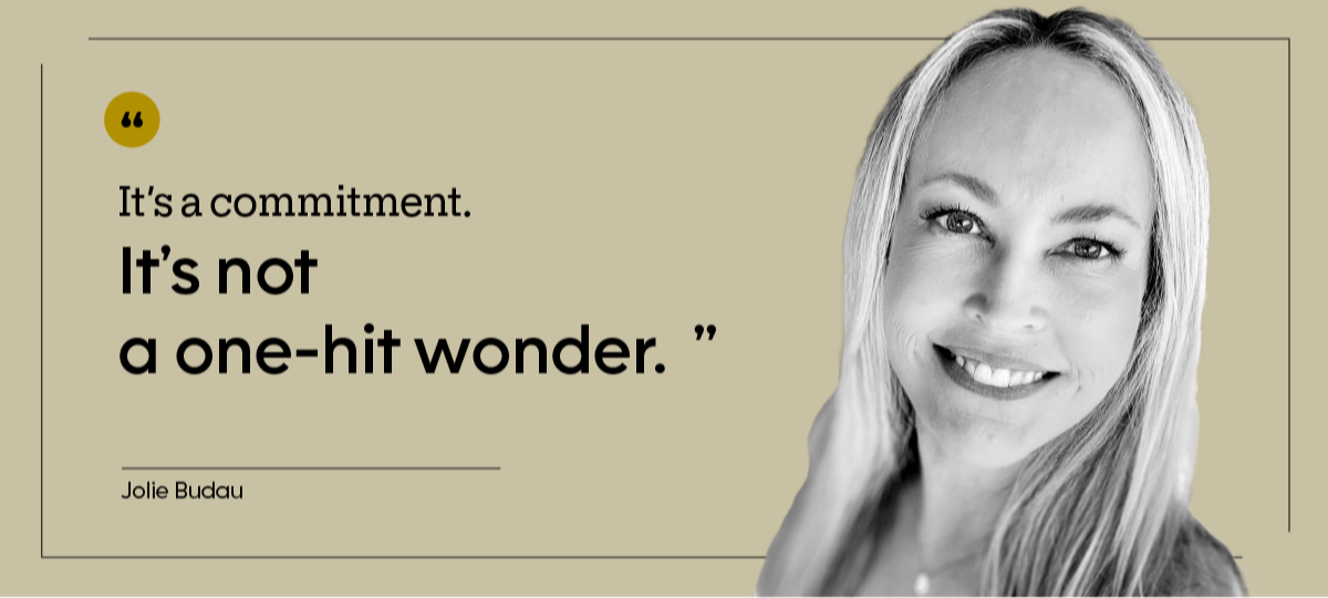 Jolie Badau is pictured in a headshot.