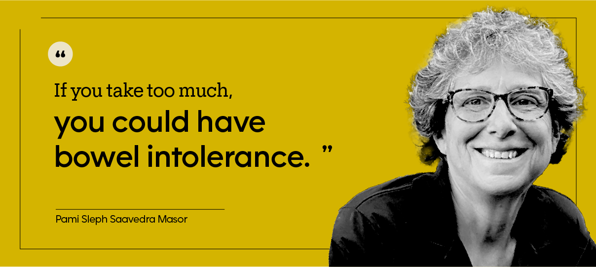 This is a photo of Pami Sleph Saavedra Masor, taken outdoors with trees in the background.