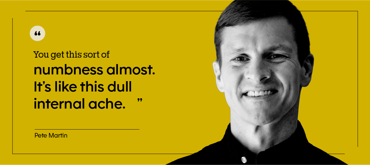 Headshot of Pete Martin, indoors. Pete is wearing a blue button-down shirt and is not smiling.