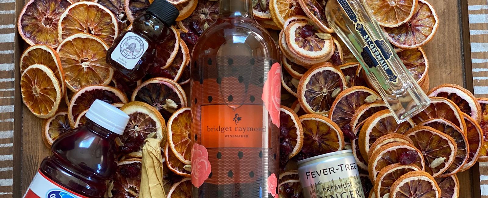 Spiced Cranberry Rose Spritzer