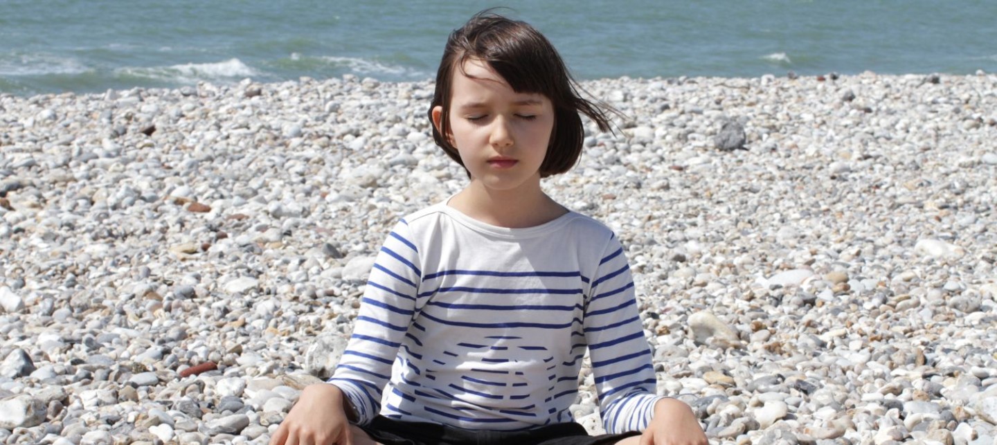 A child meditating