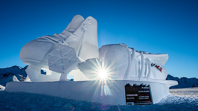Skulpturen aus Eis in Ischgl