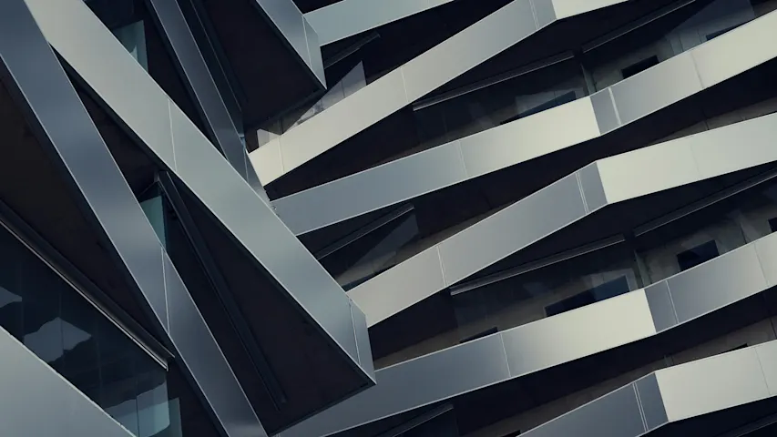 An abstract image of a modern building
