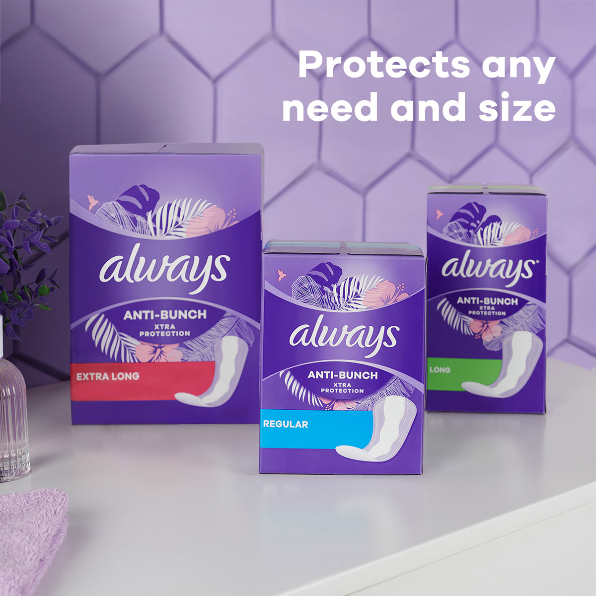 Protects any need and size Xtra Protection
