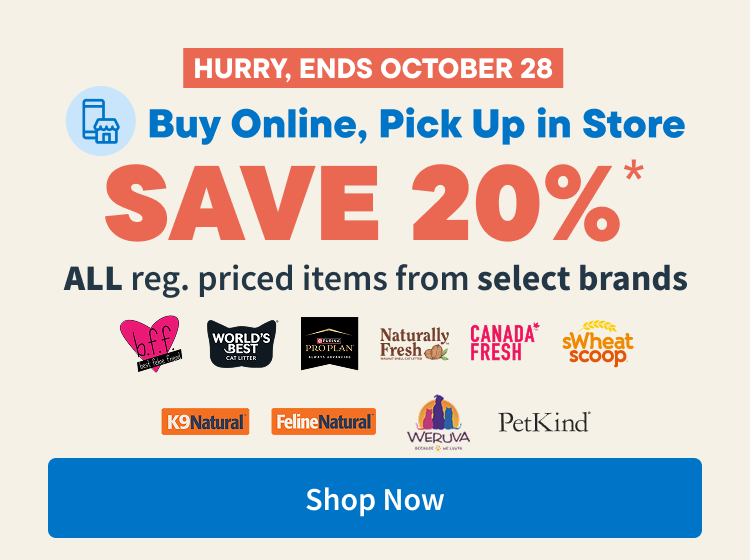 Buy Online, Pickup in Store. Save 20% OFF on all reg. priced items from select brands. Shop Now Last Chance