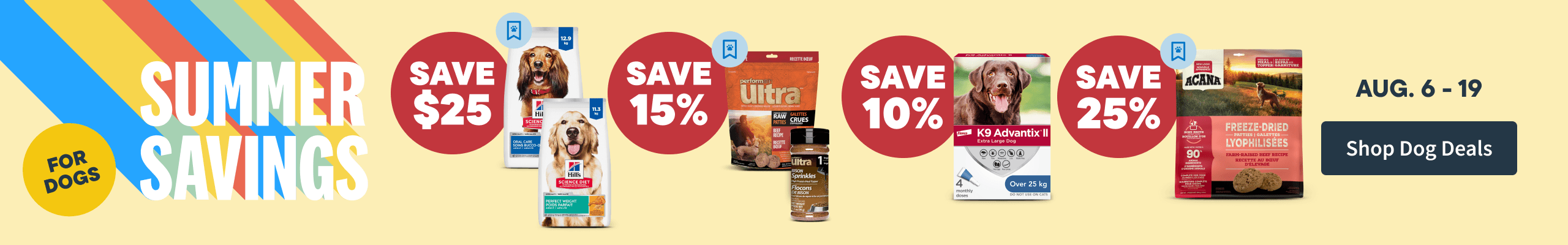 Summer Savings for dogs - May 28 to June 10 - Shop Dog Deals