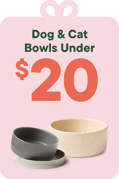 Gifts Under the Tree Callout - Dog & Cat Bowls Under