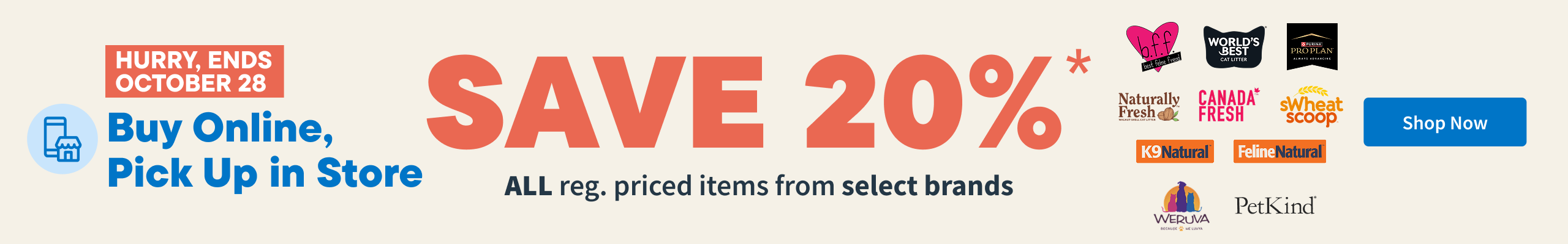 Buy Online, Pickup in Store. Save 20% OFF on all reg. priced items from select brands. Shop Now Last Chance