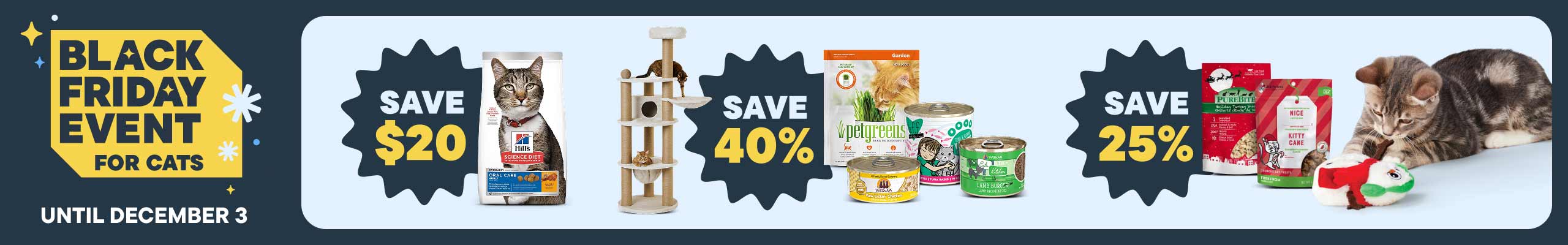 Product Collection - Black Friday Event For Cats Sale 2025 - Cat Deals Hero Banner