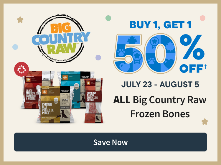 Big Country Raw Buy 1, Get 1 50% Off. July 23 - August 5. Save Now