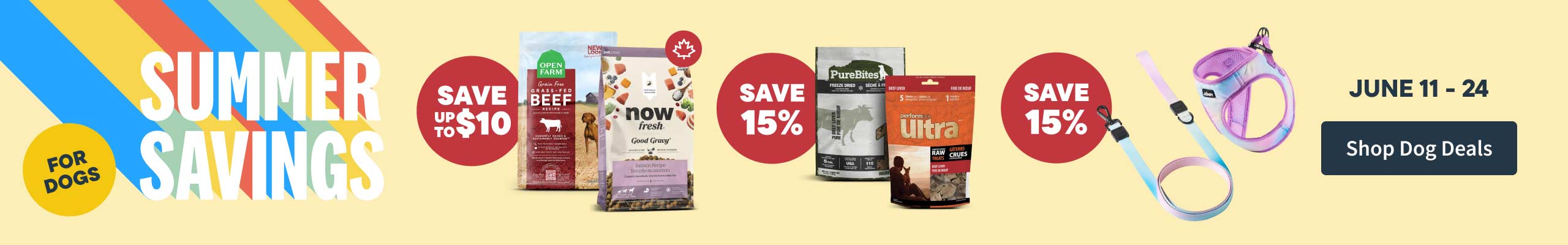 Summer Savings for dogs - June 11 to 24 - Shop Dog Deals