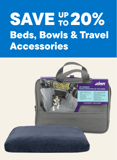 Beds, Bowls & Travel Accessories - Save up to 20%