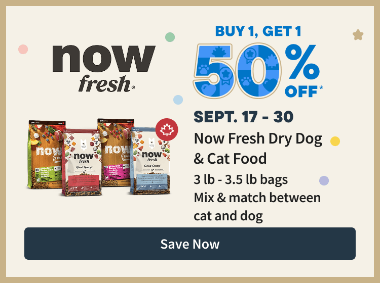 Homepage 50th Anniversary Vendor Spotlight 2 - Now Fresh Buy 1, Get 1 50% Off. Sept 17-30. Save Now