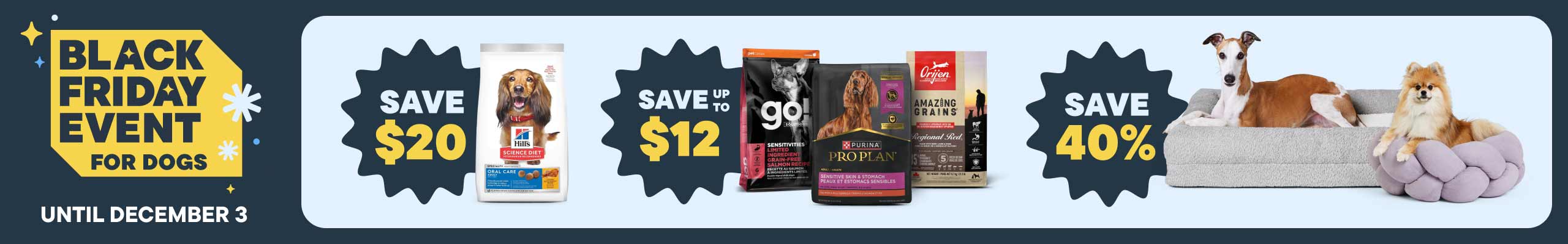 PLP - Black Friday Sale For Dogs Event 2025 - Dog Deals Hero Banner