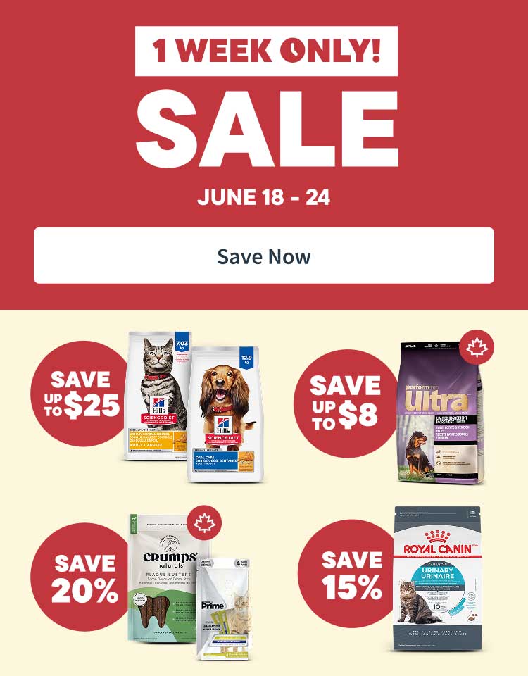 1 Week Only Sale - June 18 to 24. Save Now