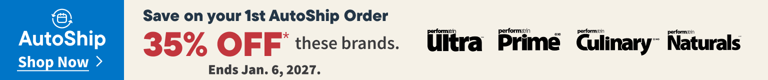 Choose your AutoShip Offer. Valid on ALL regular-priced food, treats, litter & more from select brands. Discounts vary. Shop Now