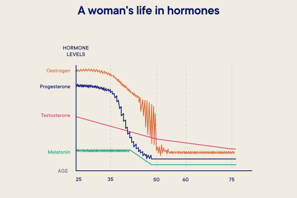 Perimenopause hormone chart