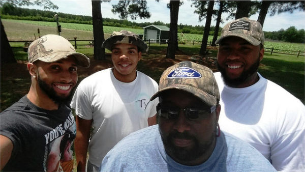 Tyrone Williams (landowner, NC) with his family