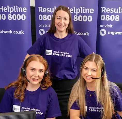 Results Helpline 2025 - three advisers CTA image