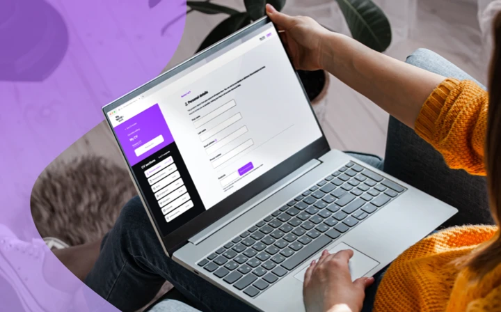 A person filling out their CV on their laptop using the My World of Work CV Builder