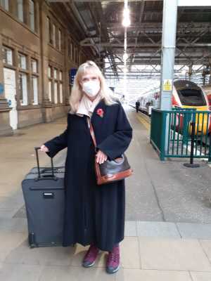 Karen arrives in Edinburgh