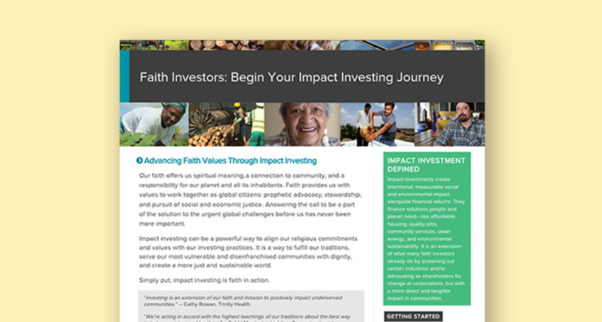 Faith Investors Begin Your