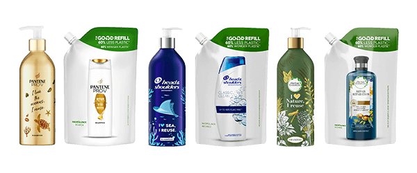 Hair Care Freisteller innovatives Nachfüllsystem Portfolio