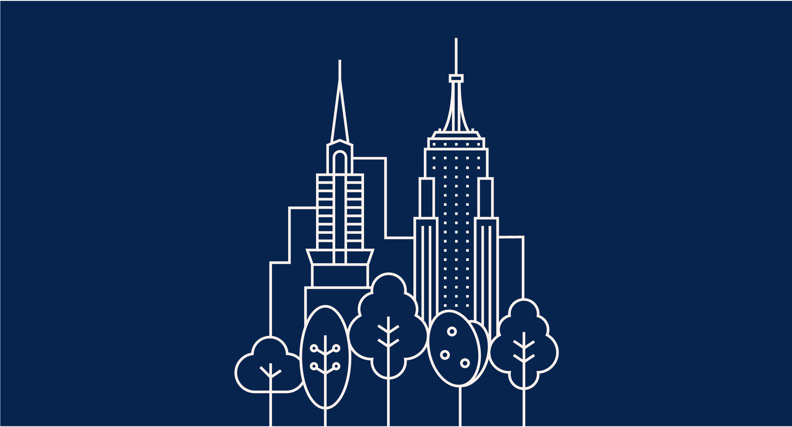 Sketch of midtown Manhattan The Wing Bryant Park