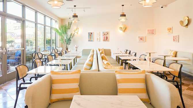 The perch cafe at the Wing West Hollywood.