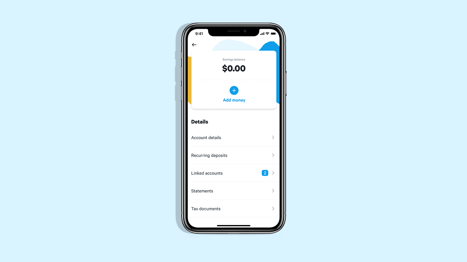 Press Savings animation