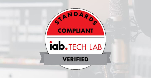 Blog post image: Whooshkaa receives IAB Certification for podcast measurement and dynamic advertising delivery