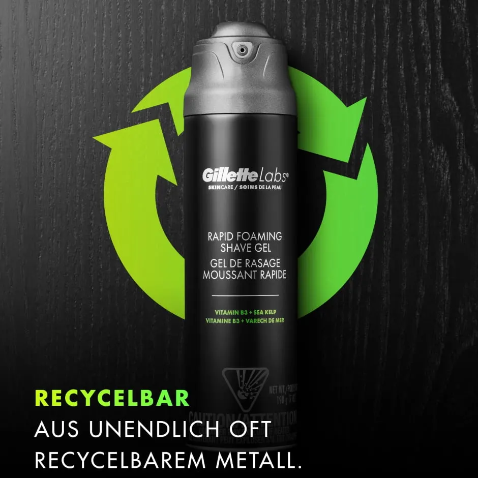 GilletteLabs Rasiergelflasche aus recycelbarem Material