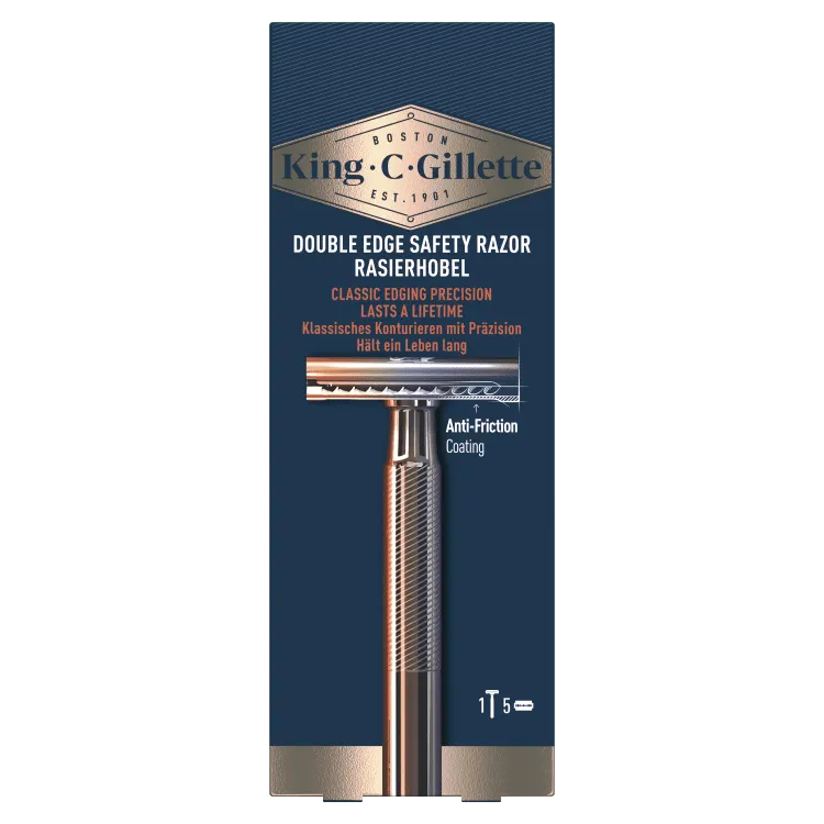 King C. Gillette Double Edge Rasierer-Pack