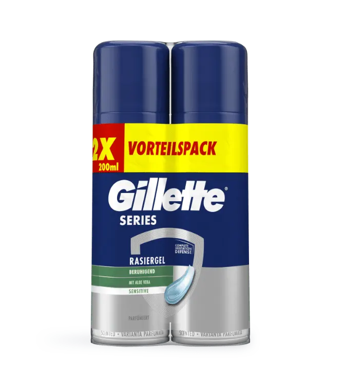 Gillette Duo Pack Series Sensitive Rasiergel 2 x 200 ml