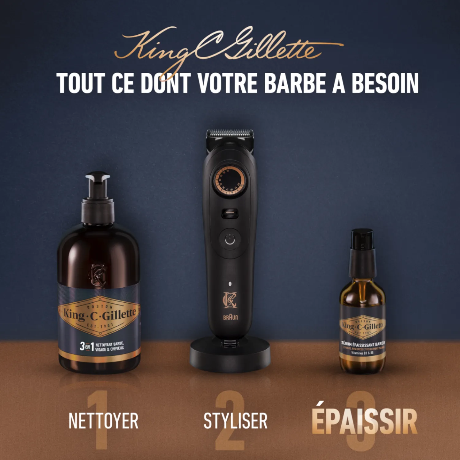 King C. Gillette Sérum Épaississant Barbe 50ml