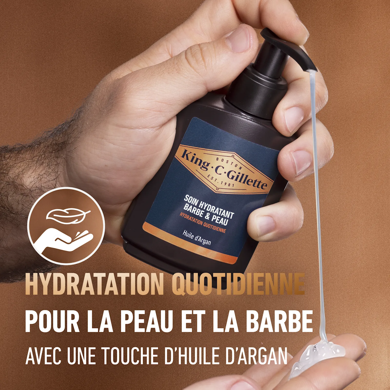 Hydratant visage & barbe pour homme King C. Gillette