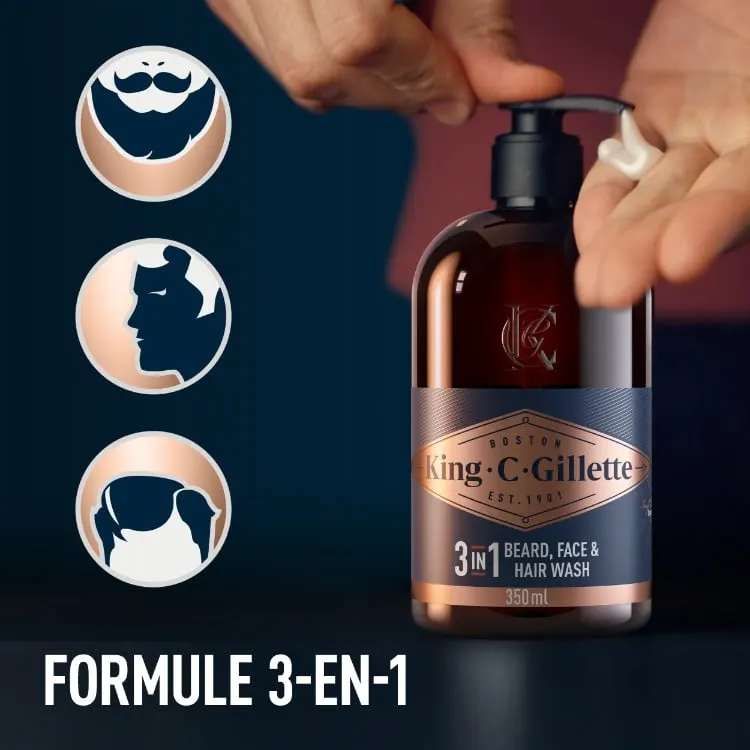 King C. Gillette Beard and Face Wash Bouteille