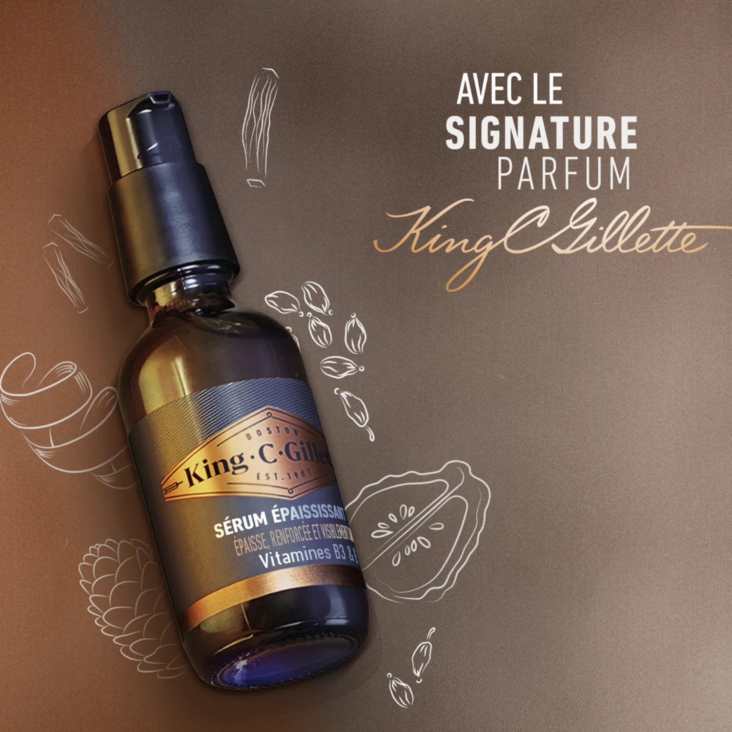 Étapes pour appliquer le sérum épaississant à barbe