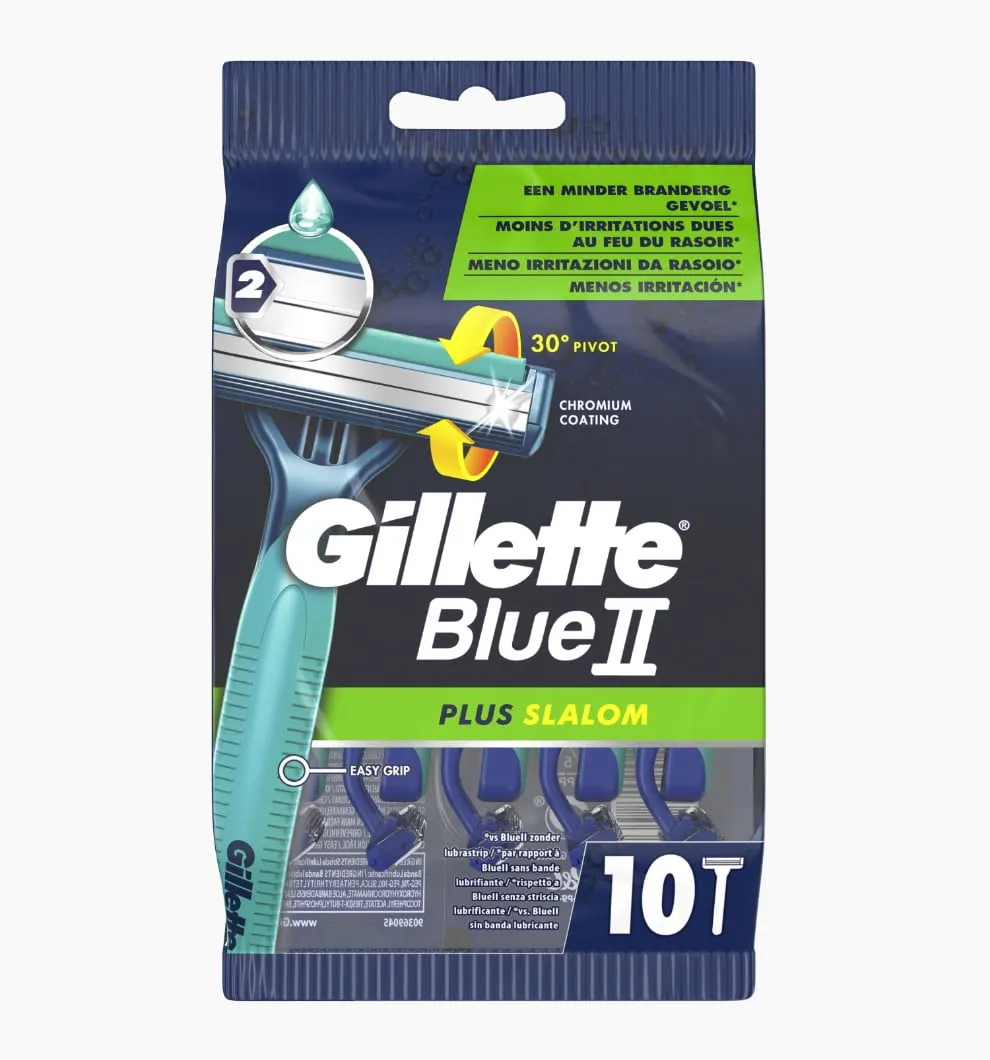 Rasoirs jetables Gillette Blue II Slalom pack de 10