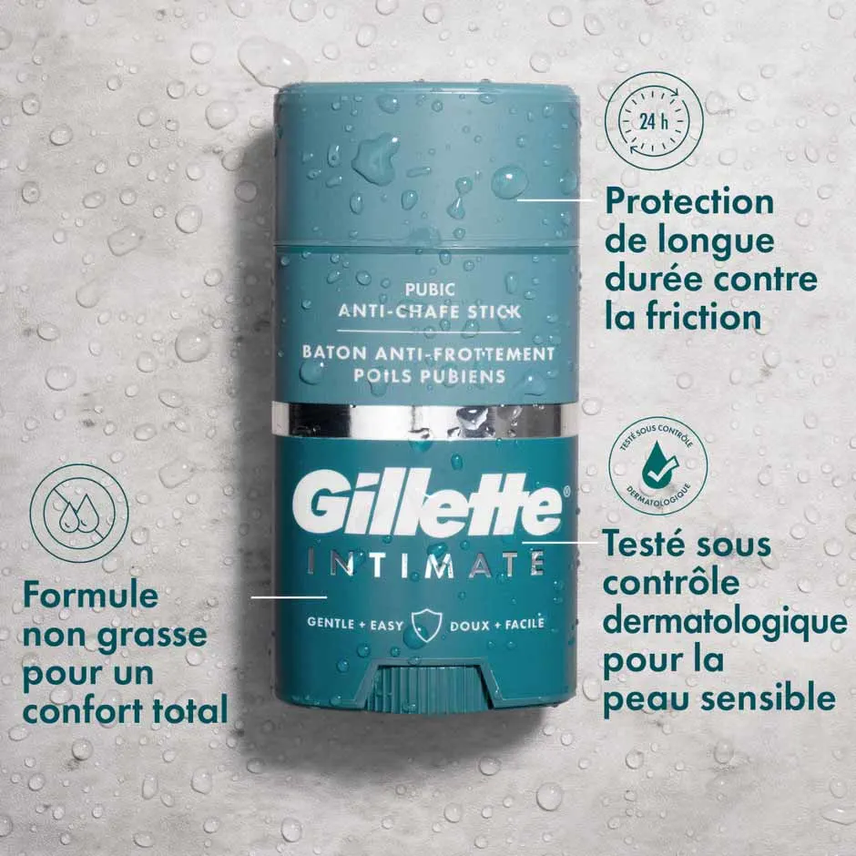 Bâton anti-friction pubien Gillette Intimate, 1,7 oz