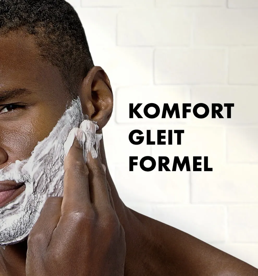 Gillette Classic Gel verwendet die Comfort Glide-Formel, die Hautirritationen reduziert