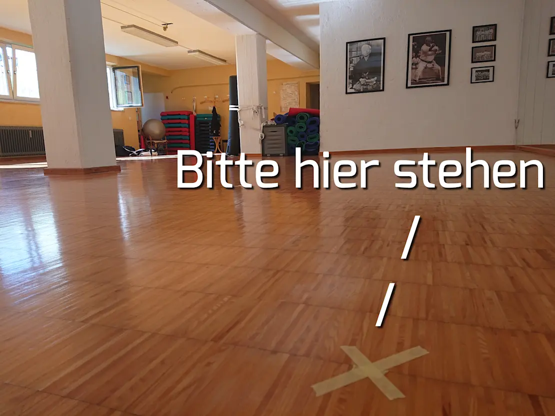 Karate Markierung boden