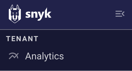 Snyk Enterprise Analytics-Menu