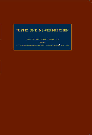 Justiz  und NS-Verbrechen: Bände 1-22