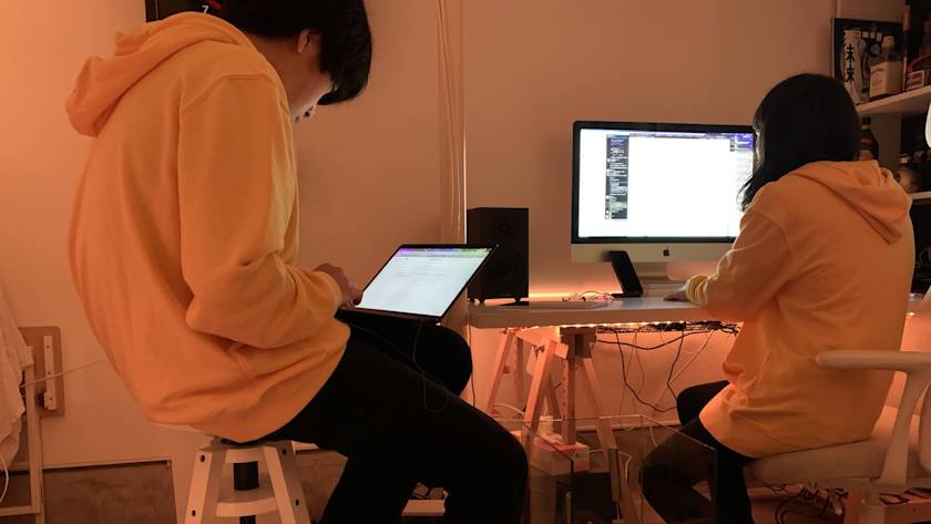 佐々木宅での開発合宿の様子2