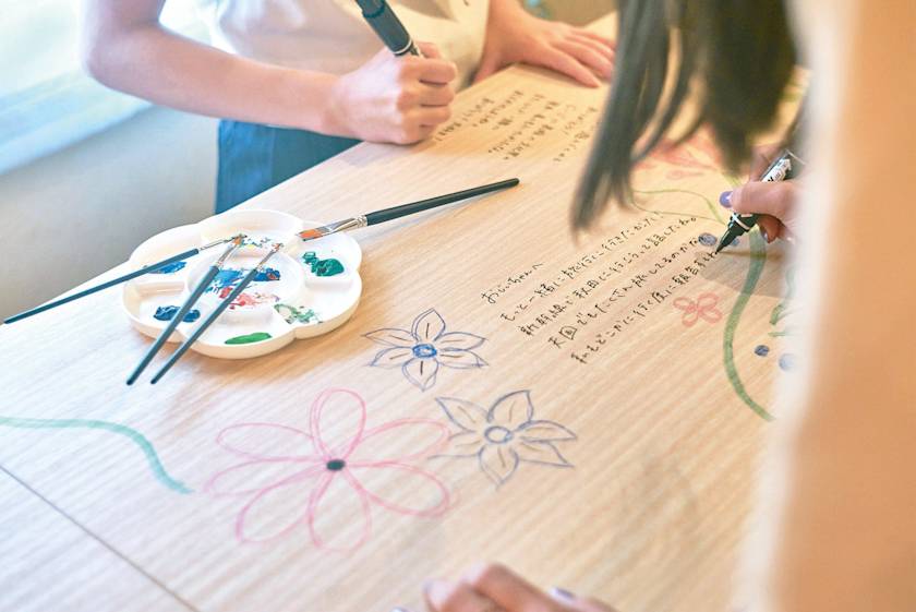 自宅葬 棺にお絵描き