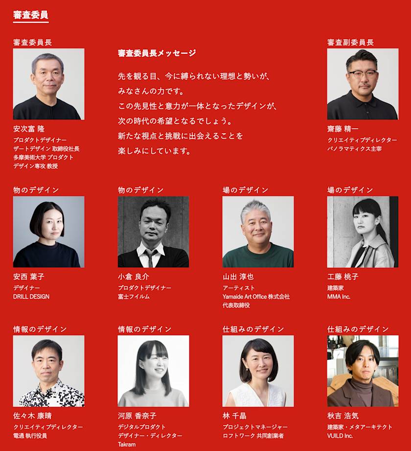 グッドデザイン ニューホープアワード2022 審査員