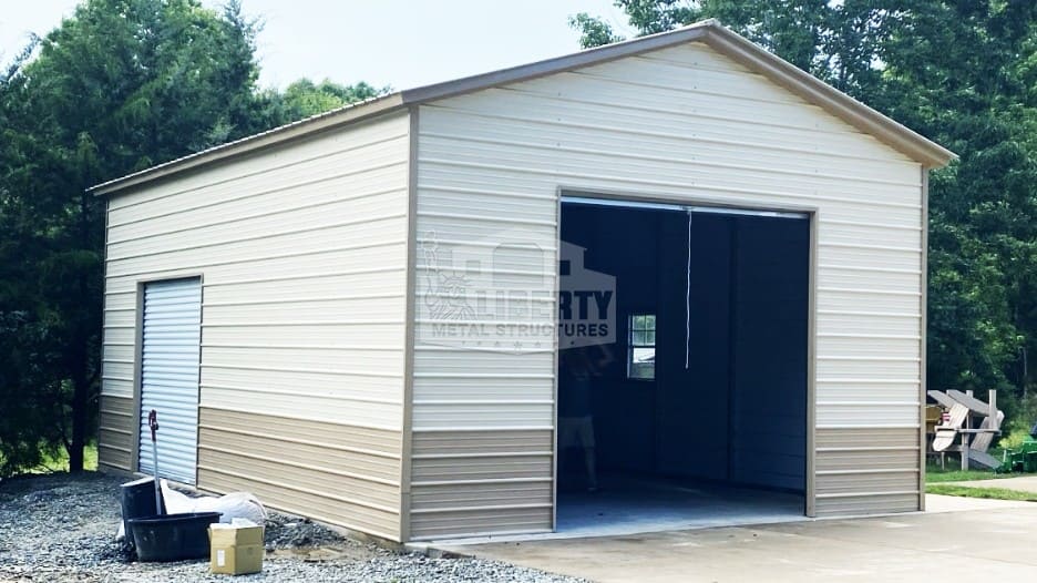 24x40 Vertical Roof Steel Garage Building