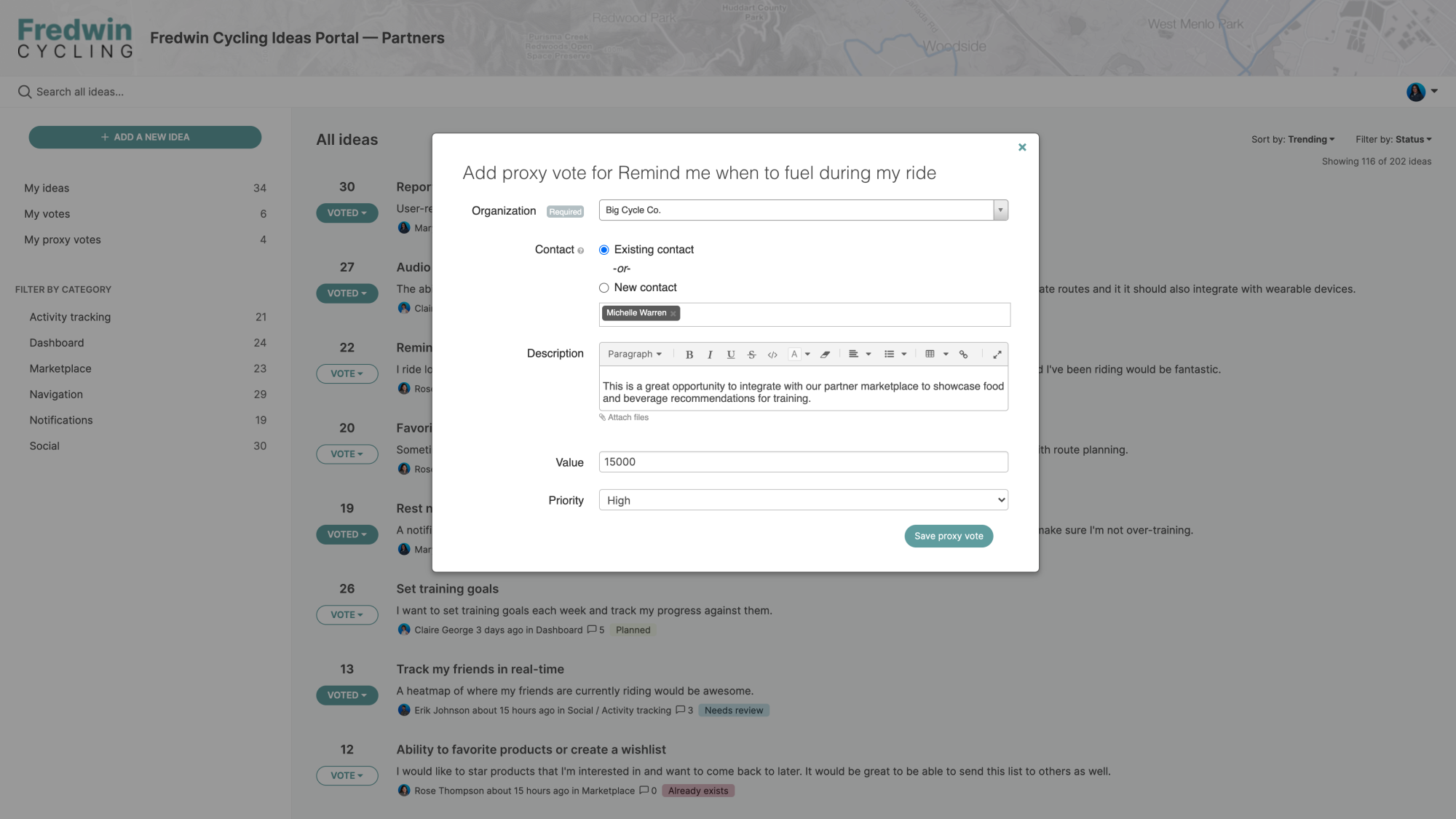 Add proxy votes to ideas with Aha! Ideas Advanced